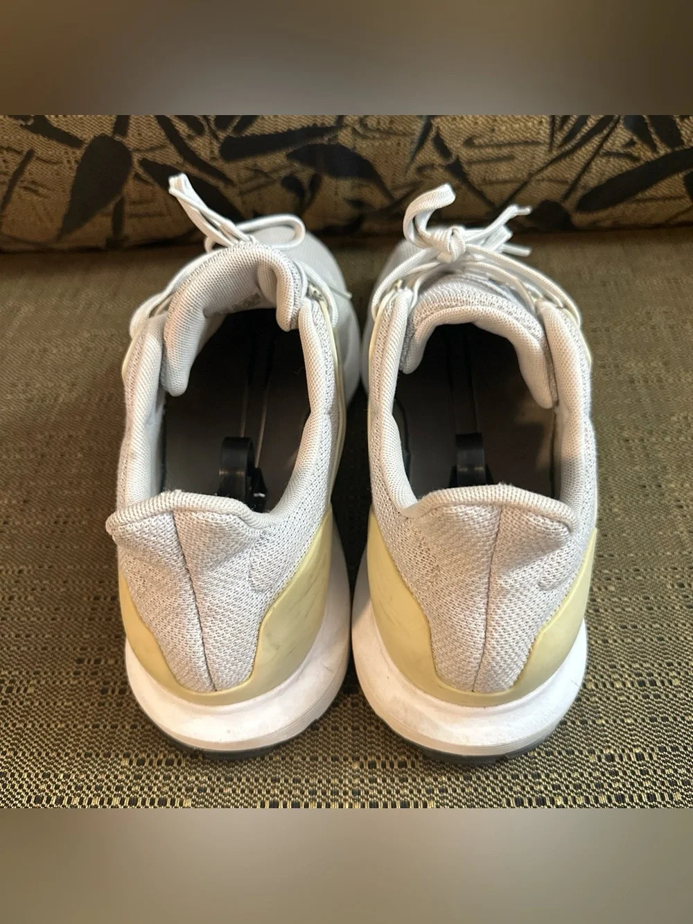 Adidas Men's Light Beige Knit Athletic Sneakers